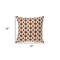 Homeroots 18" Beige and Brown Geometric Cotton Throw Pillow 529308 - alternate 4