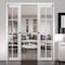 Sartodoors Sliding French Double Pocket Doors 12 lites, Felicia 3355 White Matte with Clear Glass, Kit Trims FELICIA3355DP-WS-72 - alternate 3