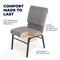 Flash Furniture Gray Fabric Church Chair, PK4 4-XU-CH-60096-BEIJING-GY-BAS-GG - alternate 7
