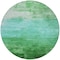 Homeroots 8' Green And Teal Blue Round Striped Washable Indoor Outdoor Area Rug 610885 - alternate 6