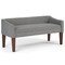Homeroots 50in Gray and Brown Fabric and Wood Upholstered Bench 642317 - alternate 4