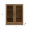 Homeroots 31in Brown Wood Accent Cabinet With Two Doors 691110 - alternate 4