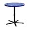 Leisure Craft 36" Round Perforated Pedestal Table, Portable, 40"H, Navy 36TAB40-NAVY - alternate 1