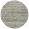 Homeroots 8' Pewter Round Striped Washable Indoor Outdoor Area Rug 607970 - alternate 6