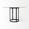 Homeroots 48" White And Black Rounded Marble And Metal Pedestal Base Dining Table 380478 - alternate 4