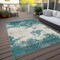 Homeroots 5' X 8' Teal Blue Ivory And Gray Abstract Washable Indoor Outdoor Area Rug 599521 - alternate 7