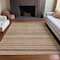 Homeroots 8' X 10' Chocolate And Taupe Striped Washable Indoor Outdoor Area Rug 615335 - alternate 5
