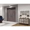 Vdomdoors Front Exterior Prehung Aluminum Double Doors Ronex1277 Brown Top Transom Mirrored Clear Glass Entry RONEX1277DEXD-BRW-W72xH96+12-RH-O - alternate 3