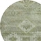 Homeroots 8' Olive Green And Fern Green Round Southwestern Washable Indoor Outdoor Area Rug 588716 - alternate 6