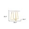 Homeroots 39" White And Gold Rounded Iron Pedestal Base Dining Table 486023 - alternate 5