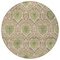 Homeroots 8' Olive Green And Fern Green Round Medallion Washable Indoor Outdoor Area Rug 587796 - alternate 6