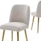 Homeroots Set of Two Beige and Gold Upholstered Fabric Dining Side Chairs 564816 - alternate 7