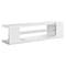 Homeroots 15.75in X 59in X 15.75in White Clear Hollow Core Tempered Glass TV Stand 333255 - alternate 1