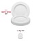 Smarty Had A Party 10" White with Silver Pearl String Round Disposable Plastic Dinner Plates, 120PK 8870-WHS-CASE - alternate 7