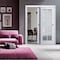 Sartodoors Sliding Closet Bypass Doors with Frosted Glass White 56x80 (2* 28x80) Solid Core Modern Interior VEREGIO7412DBD-WS-56 - alternate 1