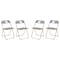 Leisuremod Lawrence Acrylic Folding Chair with Gold Metal Frame, Transparent Black, 4PK LFG19TBL4 - alternate 1