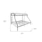 Homeroots 78" X 54" X 60" Twin Over Full Silver Metal Tube Bunk Bed 286578 - alternate 6