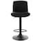 Elama 2 Piece Adjustable Fabric Bar Stool in Charcoal with Black Base ELM-799-33A-GRY - alternate 6