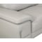 Homeroots 71in Light Gray And Silver Genuine Leather Loveseat 329683 - alternate 8