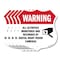 Signmission Video Surveillance Shield Label Set Warn, 12 inch X 12 inch, Aluminum Metal Sign, 5PK SHI-A-5Pack-12-467 - alternate 1