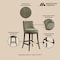 Manhattan Comfort Lucia Barstool in Leaf Green, 2PK 2-BS025-GR - alternate 7