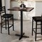 Flash Furniture Bennett 24 in x 30 in Solid Wood Indoor Tabletop in Dark Brown with 22 in x 22 in Bar Height GSF-REC2430-DKBRN-T2222B-GG - alternate 6