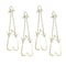 Mytee Products 5/16 inx3 ft Leg G70 V-Chain Bridle Tow w/ 15 in J Hook T-J Grab Hooks 4700 # WLL, 4PK CH5163V-J-TJ-GHx4 - alternate 1