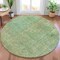 Homeroots 8' Green And Ivory Round Abstract Washable Indoor Outdoor Area Rug 631067 - alternate 4