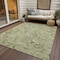 Homeroots 10' X 14' Artichoke Green Gray And Brown Floral Washable Indoor Outdoor Area Rug 597793 - alternate 8