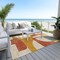Homeroots 3' X 5' Coral Gold And Ivory Geometric Washable Indoor Outdoor Area Rug 617902 - alternate 8