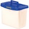 Fellowes File Box, Portable, Plstc, Ltr, Polypropylene, Plastic, 14.3 in W, 8.6 in D, 11.1 in H, Blue, Clear 0086301 - alternate 7