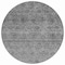 Homeroots 8' Gray And Charcoal Round Floral Washable Indoor Outdoor Area Rug 605725 - alternate 5