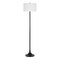 Homeroots 62" Black Floor Lamp With White Fabric Drum Shade 523538 - alternate 7