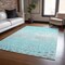 Homeroots 10' X 14' Aqua And Teal Blue Abstract Washable Indoor Outdoor Area Rug 609449 - alternate 4