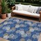 Homeroots 8' X 10' Navy Blue Brown And Ivory Polka Dot Washable Indoor Outdoor Area Rug 594265 - alternate 1