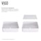 Vigo Jasmine Modern White Matte Stone 18 in. L x 15 in. W x 5 in. H Rectangular Vessel Bathroom Sink VG04013 - alternate 7