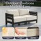 Alaterre Furniture Alaterre Barton Patio Loveseat and Coffee Table Set for Porch or Poolside Black Finish 80-BARTON-2SOFATB-B - alternate 5