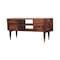 Homeroots 43in Brown Solid Wood Enclosed and Open Storage TV Stand 719189 - alternate 8