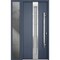 Vdomdoors Steel Door Deux 1717 Gray Graphite Sidelight Exterior Window Stainless Inserts Single Modern Painte DEUX1717EXD-GRE-W36+16xH80-LH-O - alternate 8