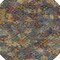 Homeroots 8' Gray Green And Terra Cotta Round Floral Washable Indoor Outdoor Area Rug 604158 - alternate 6