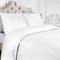 Homeroots White King Cotton Blend 400 Thread Count Washable Duvet Cover Set 528343 - alternate 4