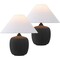 Jonathan Y Delphi 18.25" Minimalist Scandinavian Resin/Iron LED Table Lamp, Matte Black, 2PK JYL5600A-SET2 - alternate 1