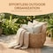 Vintiquewise Decorative Round Wicker Woven Rope Storage Blanket Basket with Braided Handles - Medium QI003835.M - alternate 5