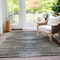 Homeroots 10' X 14' Brown Taupe And Chocolate Striped Washable Indoor Outdoor Area Rug 577991 - alternate 6
