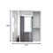 Homeroots 18" White Laminate Accent Cabinet With Three Shelves 477653 - alternate 4