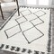 Jonathan Y Calvia Moroccan Diamond Shag White/Gray 3 ft. x 5 ft. Area Rug MOH404A-3 - alternate 5