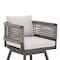 Armen Living Alegria Outdoor Patio Swivel Counter Stool in Aluminum with Gray Rope and Light Gray Cushions LCAFSWBABL26 - alternate 6