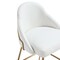 Manhattan Comfort Gracie Counter Stool  in White and Gold - Set of 3 3-CS019-GWH - alternate 6