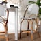 Bali & Pari Genica Classic French Two-Tone Black and White Weaving and Natural Rattan Bar Stool 251-13959-ZORO - alternate 9