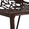 Leisuremod Devon 7-Piece Aluminum Patio Dining Set, Tempered Glass Top Table & 6 Stackable Chairs, Brown DT48C6BR - alternate 9